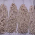 Pearl Factory Wholesale 3 Standards DIY Pearl Headband Earrings Natural White 7mm 8mm Round Loose Pearl Beads