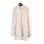 Ladies Single Elegant Ladies Long Sleeve Blouse Tops Single Breasted Casual Tops Women's Blouses