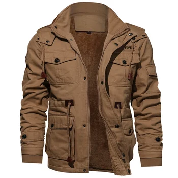 High Quality Military Mens Pilot Jacket Winter Fleece Jackets Warm Thicken Outerwear Plus Size Jacket