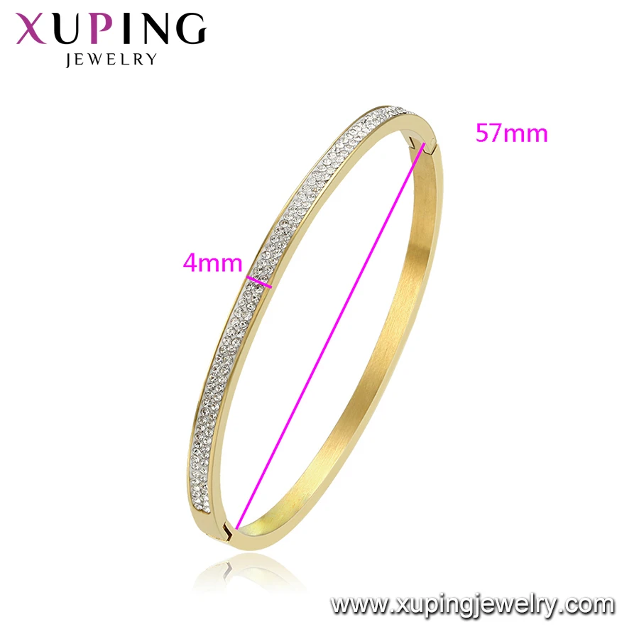 52636 Xuping fashion 2020 gold plating stainless steel italy style women's bangles jewelry