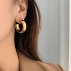 Gold Hoop Earrings Waterproof Stainless Steel Gold Jewelry 18k Real Gold Plated Hoop Earrings For Women