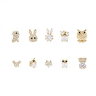 Earrings Earings Animal Earrings Aretes Coreanos Oorknopje High Quality Earings Unicorn Earrings
