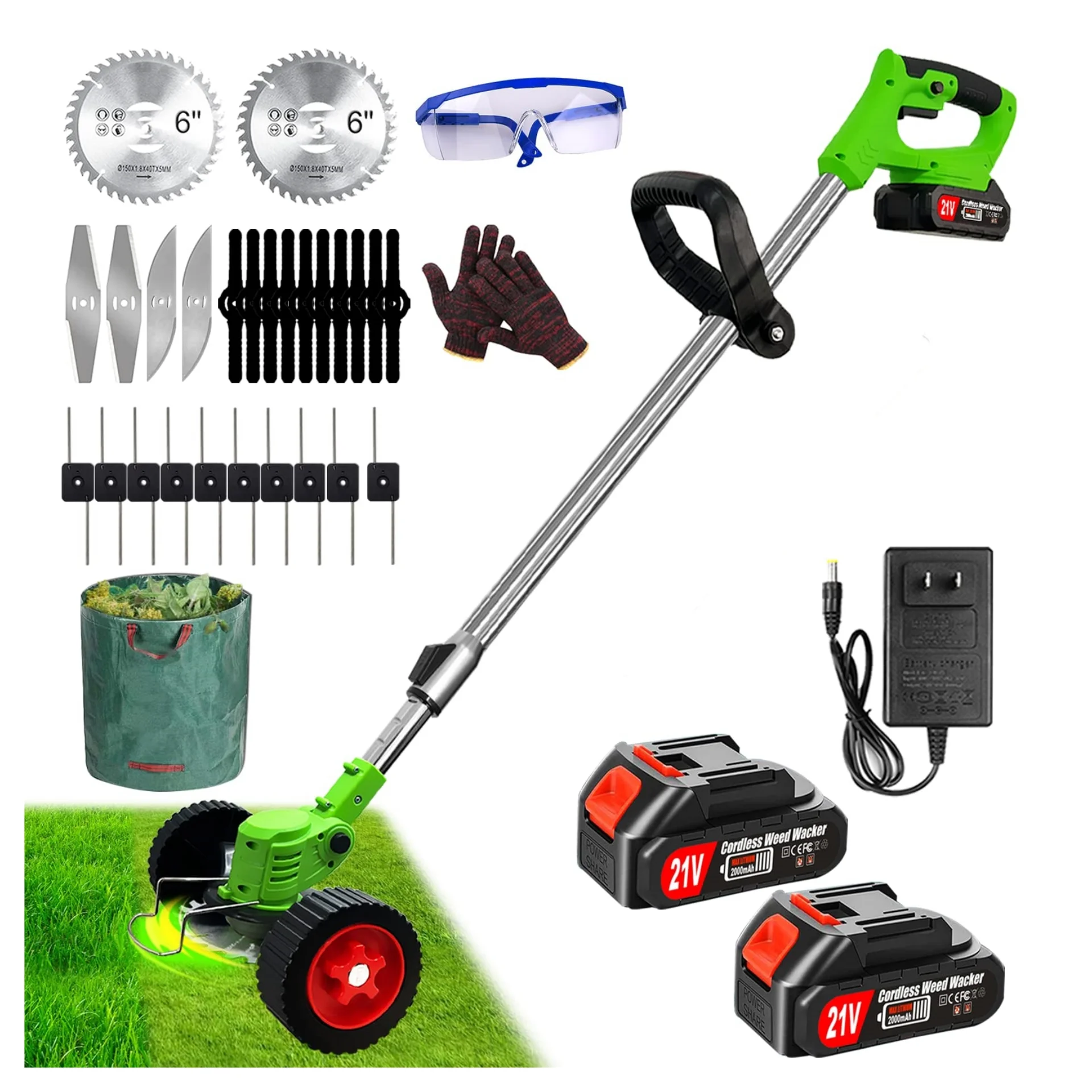 Mvm 21v Electric Battery Powered Brush Grass Cutter Weed Cutter String 