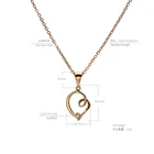 Silver Silver Necklace DEXRLO Fashion Gold Or Silver Or Rose Gold Diamond Heart Necklace Stainless Steel