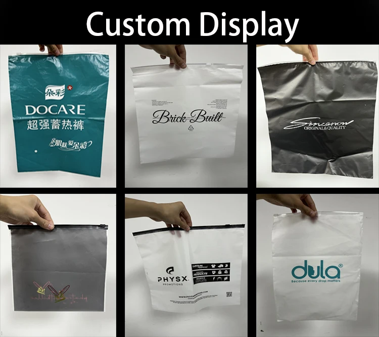 Custom Packaging Bags For Clothing Waterproof Matte Packaging Bag For