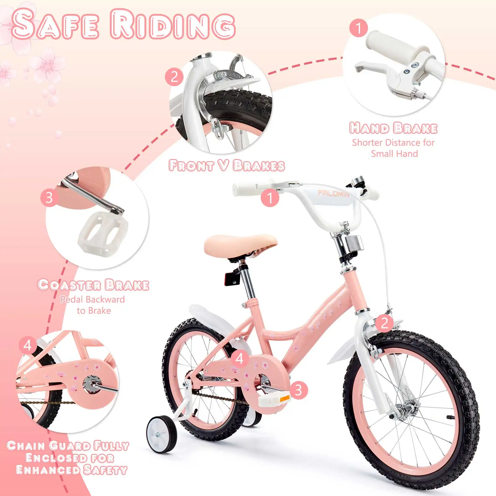product 2025 new design 14 16 18 inch high quality steel rims kids bike single speed with ordinary pedal foot brake-2