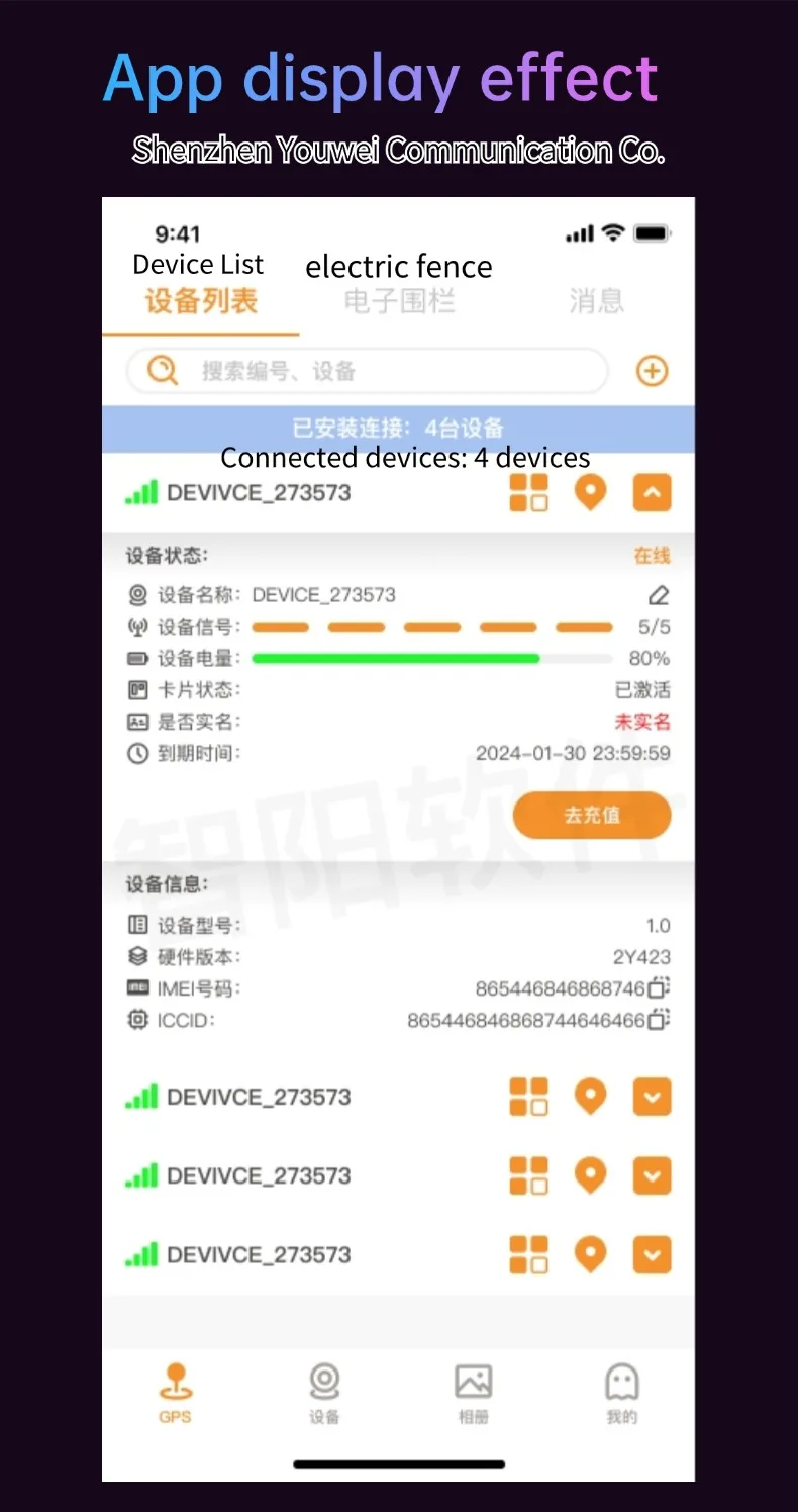 YOUWEI Mini Wireless GPS Tracker with 96H Battery Life for Real-Time Vehicle Tracking System