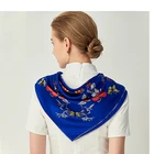 Scarf Special Hot Selling Hand Rolled Screen Printing Custom Logo High Quality Floral Silk Scarf