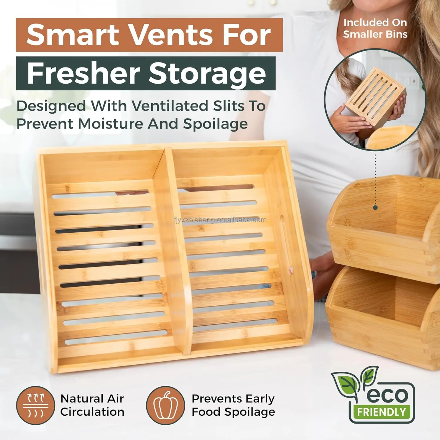 product potato onion storage bin pantry kitchen counter ventilated stackable bamboo organizer baskets handles multipurpose organization-4