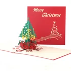 Factory Wholesale Christmas Custom Printing 3d Pop Up Modern Style Christmas Cards