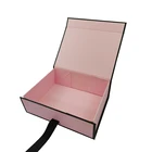 Paper Box With Ribbon Wholesale Luxury Magnet Foldable Gift Packaging Shipping Paper Box With Ribbon