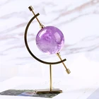 Amethyst Wholesale Tellurion Amethyst Ball Crystal World Globe For Centerpieces