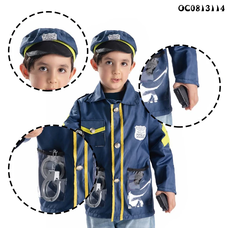 Learning toys police equipment and uniform for kids pretend role play set