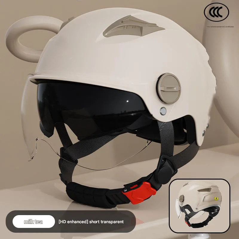 Factory 3C Certified Men's Motorcycle Helmet New DOT Approved Half Face ABS XL with Cotton Lining Sun Protection for All Seasons