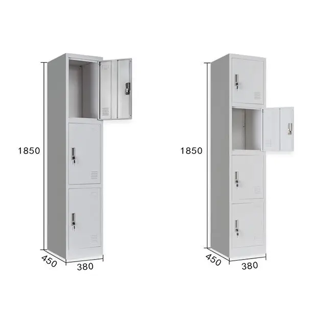 Multi-Purpose Bedroom Set 4 Door Metal Storage Wardrobe With Steel Hanging Clothes Metal Closet Cabinet