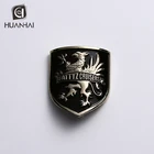 Silver Name Badge Metal Huanhai Factory Custom Antique Silver Plating Logo Metal Bicycle Head Tube Badge