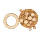 Beads High Quality Natural Wooden Hexagon Beads Solid Geometric Teething Beads