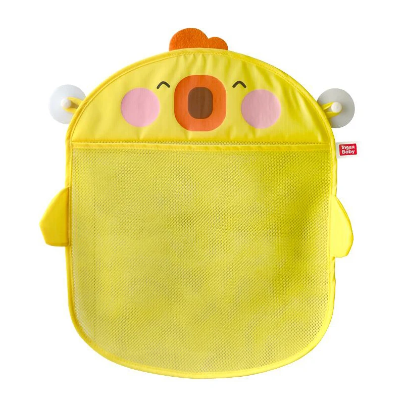 High quality wall hanging kids toy storage mesh bag for sale with sucker