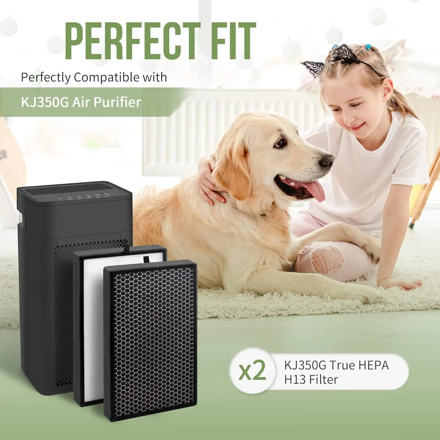 product 2 in 1 2pack replacement filter h13 grade true hepa high efficiency activated carbon filter compatible with tosot air puri fier-5