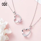 Sautoir Femme Colier En Argent Bijoux Fille Collier Coeur