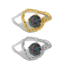 Gemstone Rings 925 Sterling Silver Gold Filled Irregular Gemstone Jewelry Rings