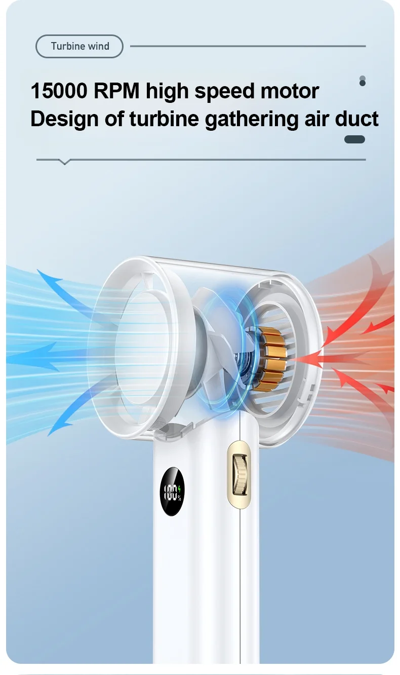 Portable Handheld Mini Fan, DC5.0V, Battery - detail 8