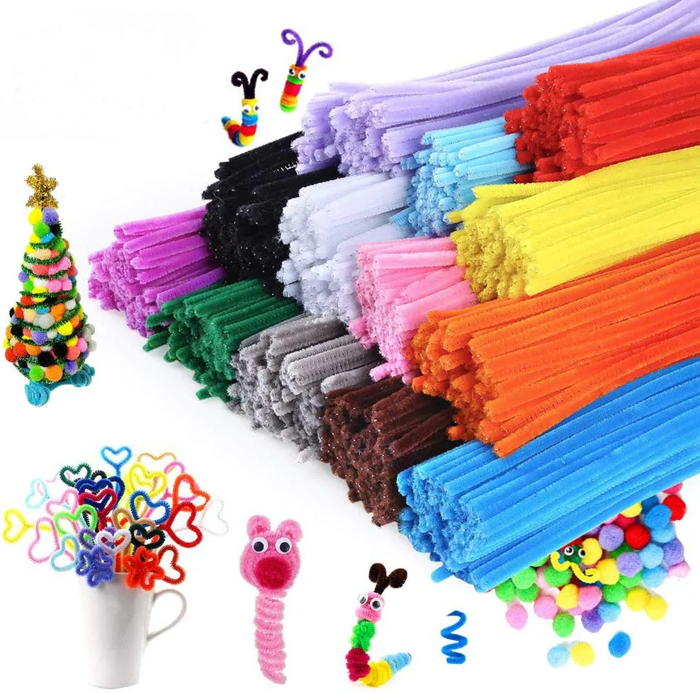 All Size & All Color Chenille Craft Stems Pipe Cleaners Kids Adult Craft Fun DIY 