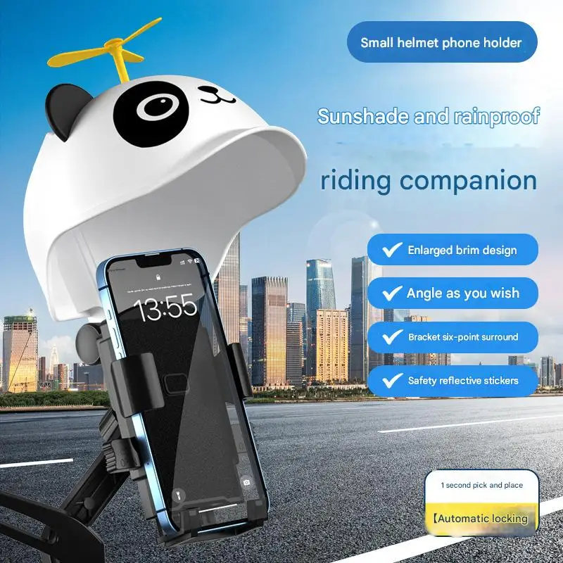 2025 Hot Motorcycle Mobile Phone Holder Sunshade Umbrella Phone Holder Waterproof Helmet Phone Holder