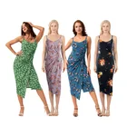 Dresses Ladies Summer Casual Elegant Women Clothing Knit Sexy Bodycon V Neck Knot Front Midi Dresses