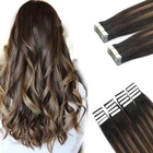 Hair Extensions Tape Hair Large Stock Top Quality Virgin Hair 100% Remy Human Double Drawn Tape Hair Extensions