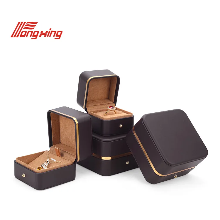 Tongxing Pu leather Ring necklace boxes jewelry storage packaging box jewlery box packaging