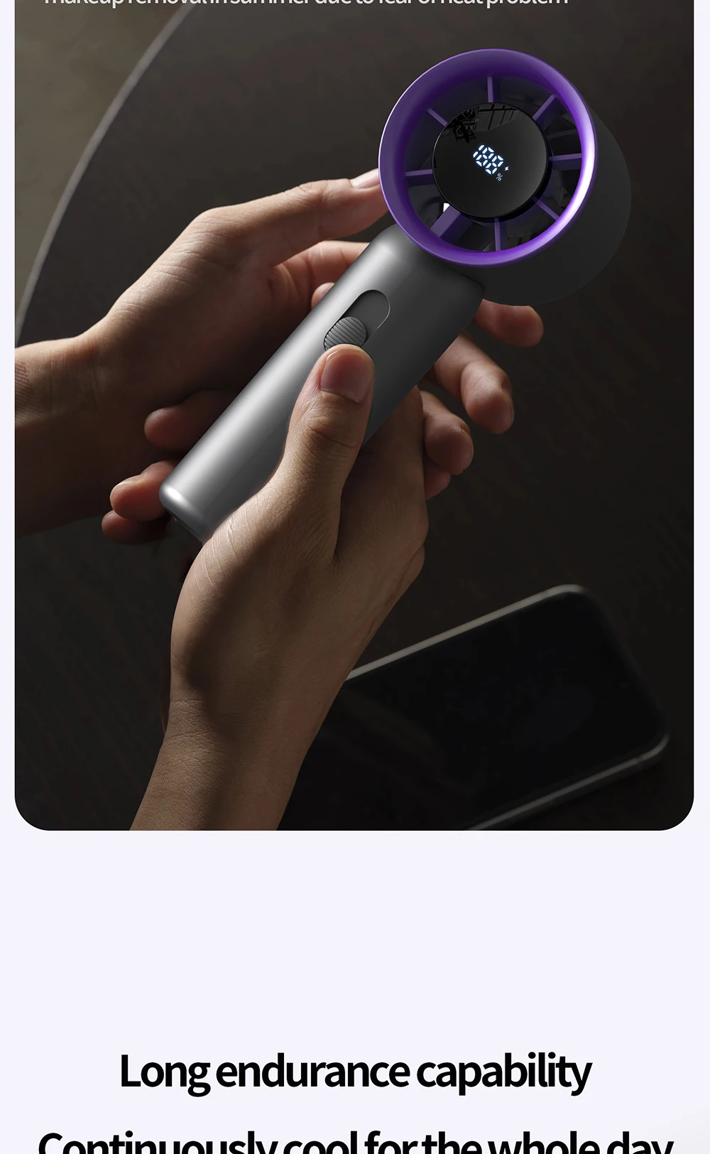 Mini Fan, Portable, USB, 3000mAh - detail 30