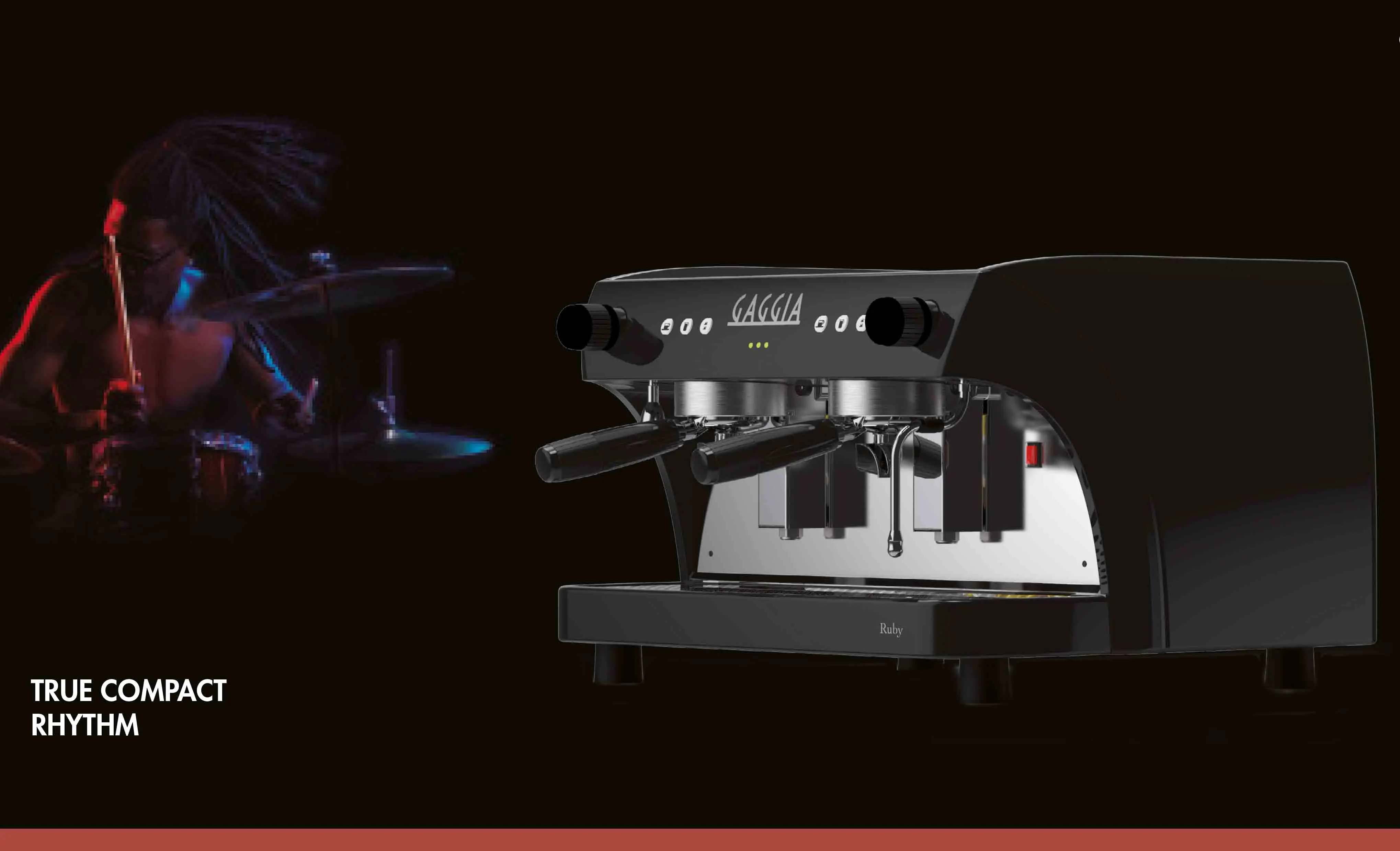 Gaggia Ruby Italian Brand Maquinas Cafe Single And Double Group Coffee Maker Commercial Espresso