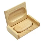 Bamboo Usb Drive Round Corner Log Custom LOGO Maple Bamboo Walnut Rosewood USB Flash Drive 128GB