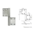 Flag Hinge Unity HFG453525 4" Flag Bend Hinge Heavy Duty Welding Flag Pole Hinge Welding Flag Hinge