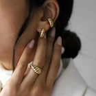 Gold Plated Earring Hoop Earrings Hoop Gemnel Fashion Jewelry 925 Silver Gold Plated Twisted Hoop Earring