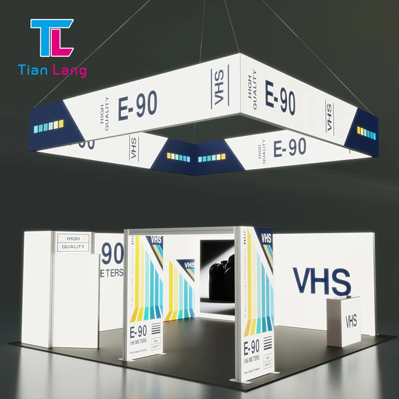 product aluminum portable customized hanging ceiling light box exhibition booth seg frame trade show display-6