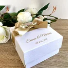 Wedding Favor White Bridesmaid Elegant Jewelry Packaging Gift Boxes With Lids Gold Wedding Favor Boxes