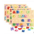 Educational Toy High Quality 3D Wooden Alphabet Jigsaw Puzzle Educational Toy For Kids