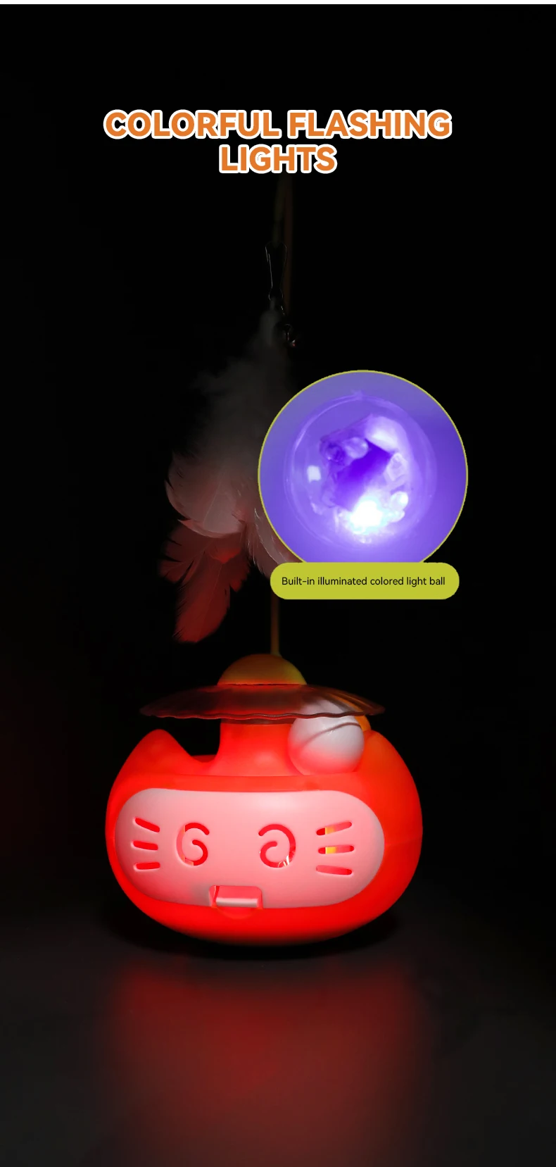 New Tumbler Feather Cat Wand Toy With Catnip Glowing Design Relieve Boredom Interactive Play Toy for Cats Kittens Pet Supplies manufacture