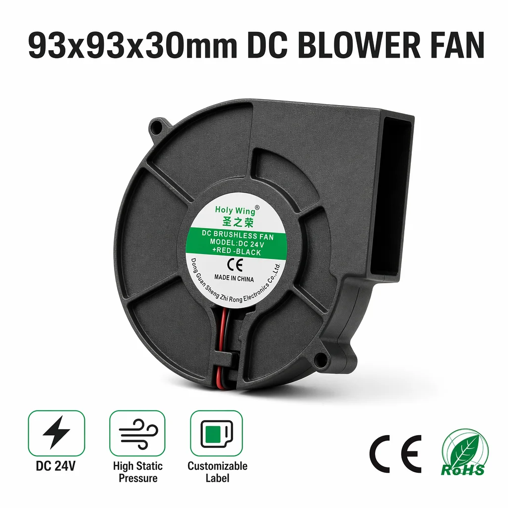 Centrifugal Blower, 93x93x30mm, Brushless, 9330, 12V/24/48V - detail 6