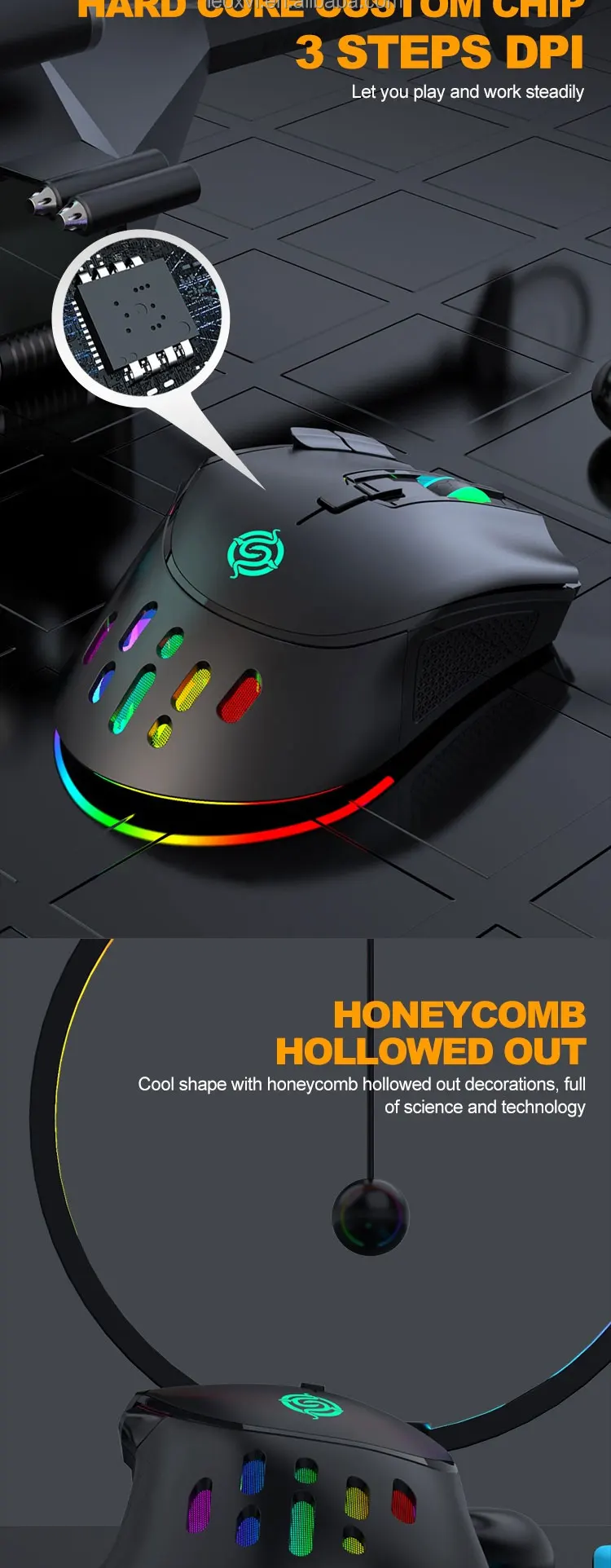 10 Programmable Buttons Optical Dpi 3200 Rechargeable Mice Rgb Backlit