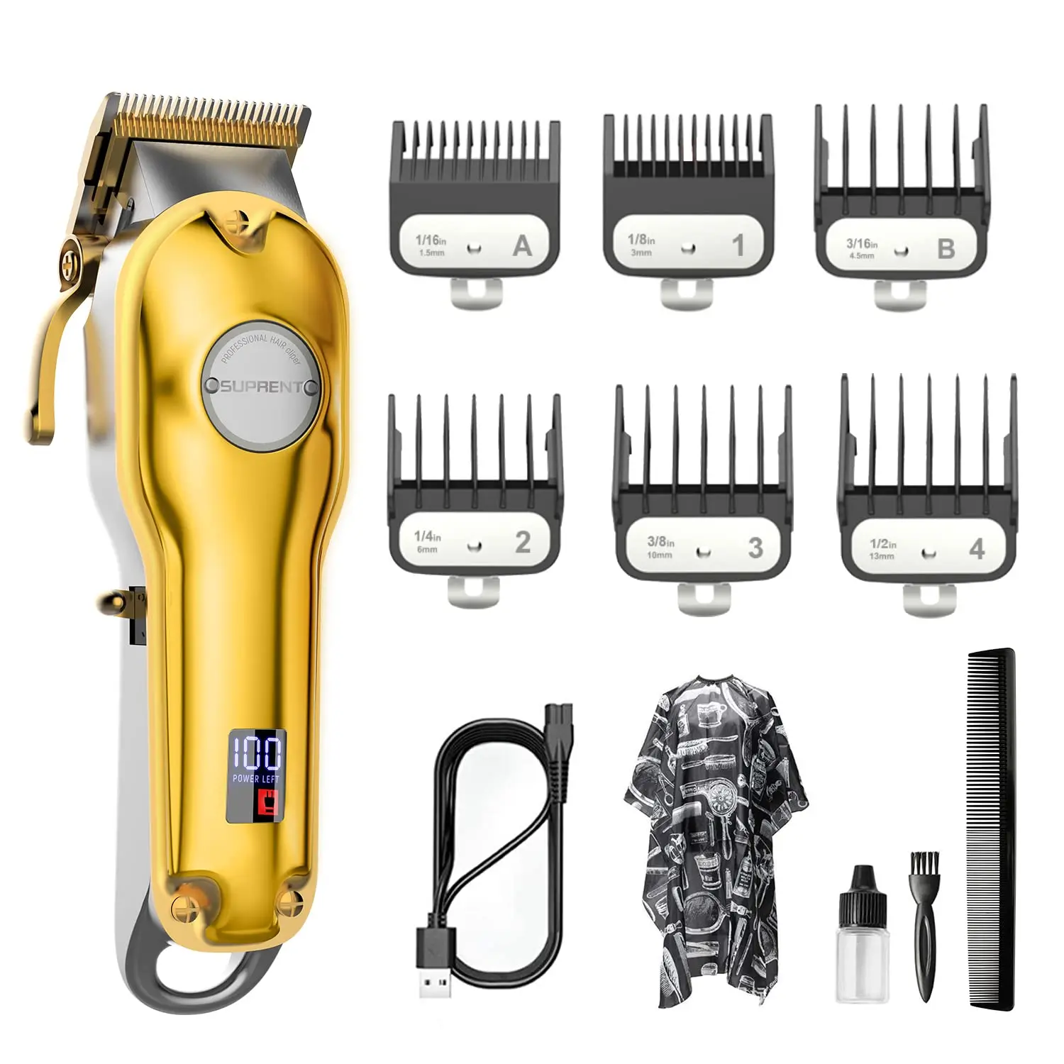 Hair Clippers For Professional Cordless Clippers For Cutting With 6 Durable Metal Guide Combs Trimmer - Buy Hair Clippers,Cordless Clippers,Hair Trimmer Product on Alibaba.com