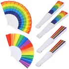 Fans Colorful Fan High Quality Rainbow Folding Fans Colorful Hand Held Fan For Party Decoration