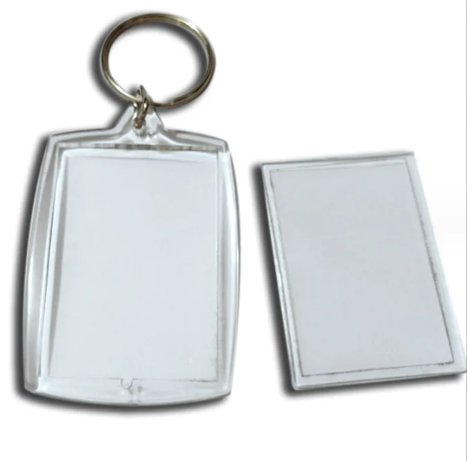 Clear Acrylic Plastic Photo Frame Keychain