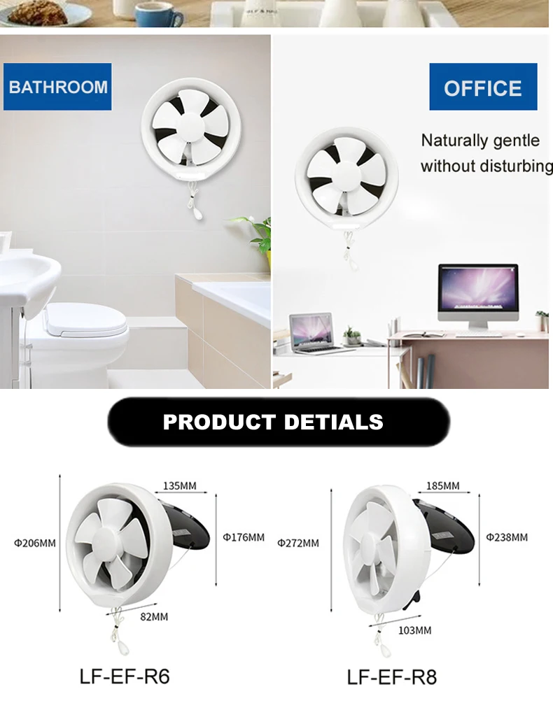 Axial Flow Fan, Wall, Ceiling, Plastic, Copper - detail 6