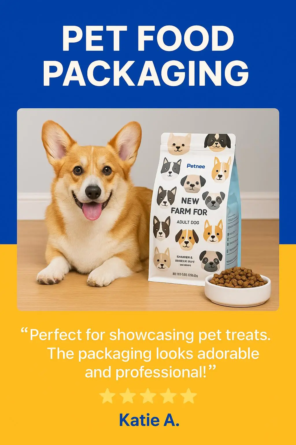 Custom Printed Flat Bottom Pouch for Dry Dog and Cat Food - detail 5