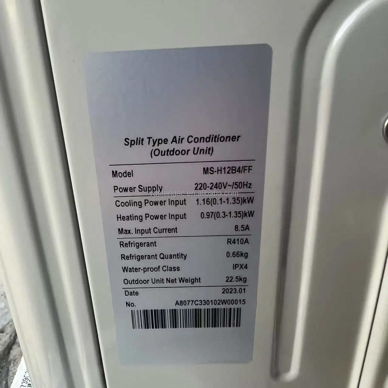 Mini Split Air Conditioner, FECTO, 12000btu, T3, 3D - detail 14