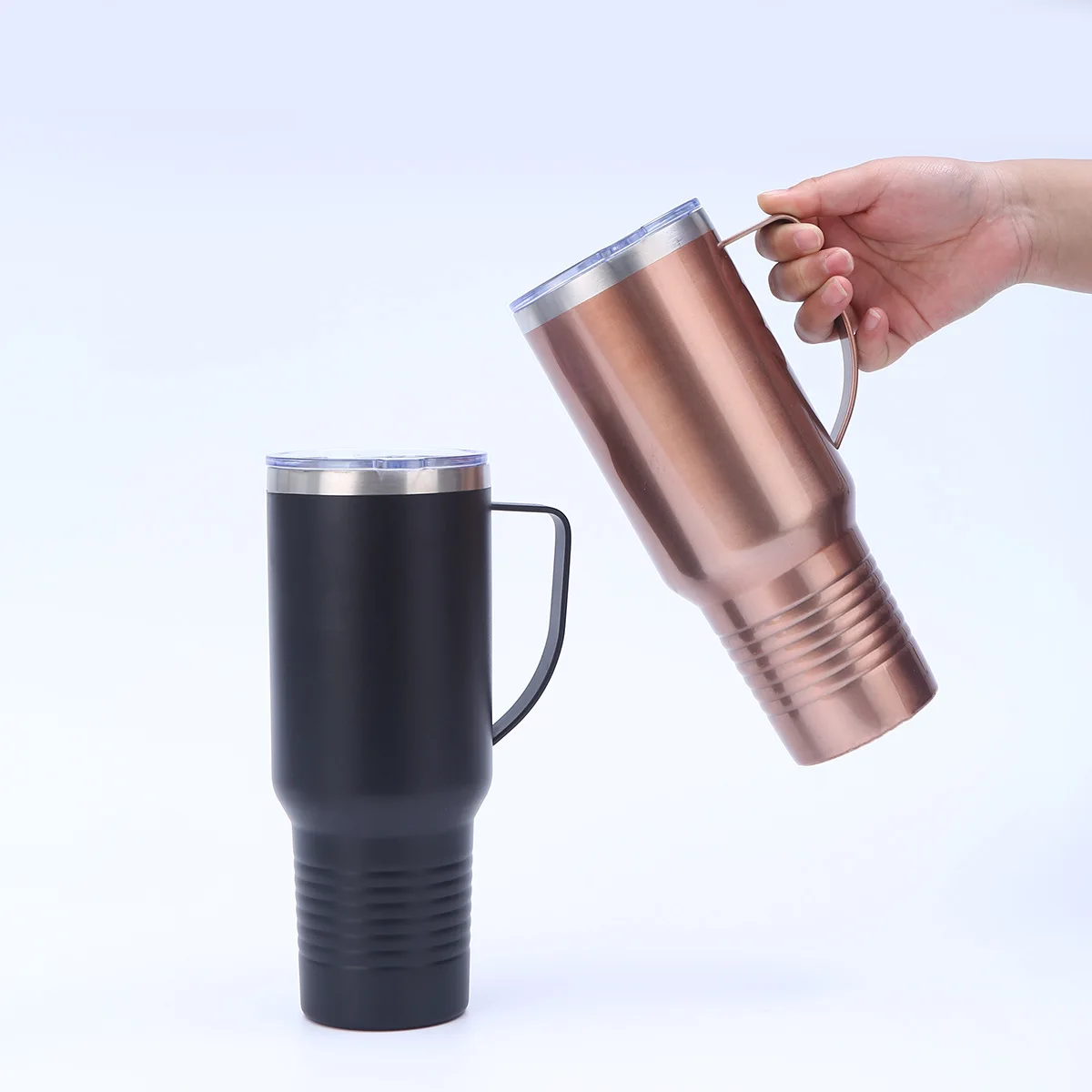 New 40oz Handle Car Cup 304 Stainless Steel Vacuum Insulation Cup Outdoor Portable Coffee Tumbler Cup