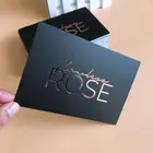 Cards Professional Printing Luxury Gold Foil Hot Stamp Black Matte Thank You Cards 100 For My Small Business